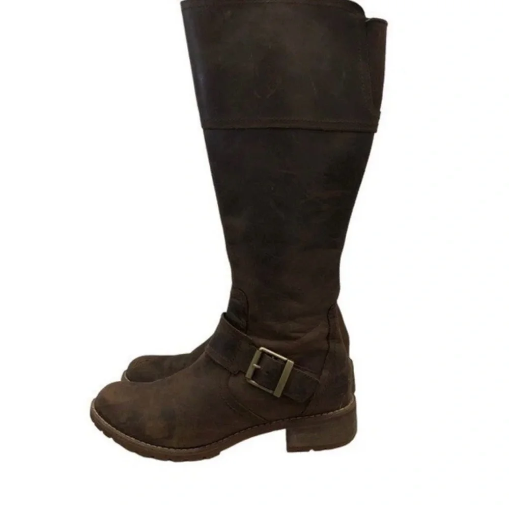 Timberlan Brown Leather Knee-High Boots - Picture 2 of 7